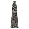 Comércio Exterior Transfronteiriço 2026 Novo Outono Slim-Fit Estampa Animal Gola Halter Vestido Longo 7837398