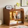 Estantería de Madera Maciza Estante de Almacenamiento de Escritorio Vertical Multicapa Encimera Estantería Pequeña Armario de Almacenamiento de Libros en el Escritorio