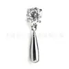 Colgante de Titanio F136 Forma de Gota de Agua Engaste de Garras Zirconia 5A Aretes de Hélice para Hueso de la Oreja Cuerpo de Aleación de Titanio G23 Joyería para Perforación de Oreja Hueso de la Oreja