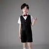 Traje de Ropa de Rendimiento para Niños de 6 a 12 Años Verano Pantalones de Anfitrión Vestido Ropa para Piano Traje de Hombre