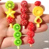 Novos Espetos de Frutas Desenho Animado DIY Ornamentos Acessórios Cola de Creme Resina Pequenos Acessórios Presilha de Cabelo Pacote de Material Artesanal