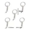 Acessórios para Joias DIY Fecho Lagosta com Corrente de Quatro Seções Chaveiro de Metal Chaveiro de Anel Plano Pingente Decorativo V1044