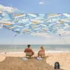 Toldo transfronterizo a prueba de explosiones sombrilla impermeable tienda de campaña de playa 4 postes fuertes anti-radiación