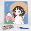 20*20 Pintura al Óleo Digital de Dibujos Animados de Anime Pintura Decorativa DIY para Colorear Hecha a Mano para Niños Stock Listo Pintura al Óleo Digital al por Mayor