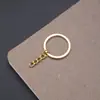 Fabricante Argola de Chave Galvanizada Corrente de Quatro Seções Pendurada Argola Plana Abertura Boneco Brinquedo Acessórios para Chaveiro Corrente Pendurada para Chaveiro