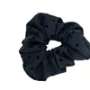 Lazo de Puntos Grises para el Cabello para Mujer 2024 Nuevo Estilo Serie Gris Scrunchie Cuerda Elegante para Cola de Caballo Baja