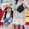 Bolsa de Peito Jeans da Moda para Crianças Combinação Pai-Filho Moda Casual Bolsa Transversal Meninos e Meninas Porta-Moedas Externo Nova Bolsa de Cintura