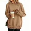 Moletom Amazon feminino com blocos de cor e mangas compridas, série com estoque de longo prazo, best-seller de outono/inverno, estilo casual para casais