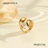 Anillo de Zirconia de Moda Estilo Ins Transfronterizo Otoño e Invierno Nuevo Exquisito Lujo Accesible Acero Inoxidable de Gama Alta Joyería de Mano Venta Directa