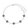 Pulsera de Plata de Ley S925 Trébol de Cuatro Hojas Paraíba para Mujer Estilo Japonés Gama Alta Diseño de Nicho Pequeño Cadena de Mano Artículo Popular de Xiaohongshu