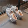 Zapatos de Princesa de Cuero Suave con Suela Flexible y Pedrería para Niñas Modelo Primavera y Otoño 2026 Zapatos de Cuero para Niños Zapatos Mary Jane Zapatos de Rendimiento con Suela Flexible