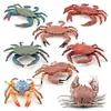 Juego de 8 Figuras Realistas de Cangrejo Modelo de Criaturas Marinas de PVC Juguetes Educativos de Vida Marina Decoración de Cangrejo para Niños Playa Figuras de Animales Marinos para B