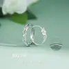 Anel de Casal Gardenia em Prata Esterlina 925 para Homens e Mulheres, Anel com Design Exclusivo, Presente de Aniversário para Namorado e Namorada