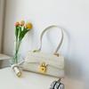 Bolsa Estilo 2022 Textura Baguete Bolsa Vintage Feminina Moda Bolsa de Ombro Único Sob o Braço Padrão Pedra Bolsa Transversal Portátil