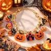 Nuevas pulseras de Halloween transfronterizas de Shein y Amazon: colgantes de dibujos animados espeluznantes y divertidos con temática de calabaza, fantasma y castillo