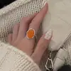 Anillo de estilo de lujo ligero con cabujón de piedra preciosa, personalidad exagerada, para mujer, exquisito y versátil, anillo abierto de hip-hop, anillo de dedo índice de moda para moda transfronteriza