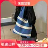 Bolso de Mano con Diseño Rayado Hueco Simple Transfronterizo Bolso de Hombro Verano Bolso Tejido de Nicho Bolso Tejido de Amazon