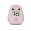 Pingente de Pinguim de Desenho Animado Mini Chaveiro Relógio Eletrônico Estudante Luz de Fundo Fofo Compacto Portátil Display Digital Relógio Eletrônico