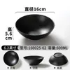 Tigela de Melamina Preta Kaiba para Macarrão Tigela de Plástico para Sopa Macarrão Ramen Arroz Macarrão Tigela Grande Especial de Loja de Macarrão Tigela Quente Picante Comercial