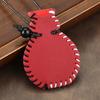 Amor Cuero Cabeza de Gato Bolsa Pequeña Monedero Llave Collar Colgantes Adornos Femenino Nicho Diseño Único Accesorios Cadena Lana