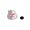 Insignia original de pareja animal para el Día de San Valentín, caricatura, pingüino lindo, gato, conejo, zorro, conejo, hebilla para bolsa de libros, broche