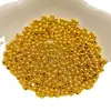 Accesorios de plata s925 chapados en oro, cuentas de oro antiguo de 2.5 mm, 3 mm, oro esmerilado, accesorios para joyería DIY
