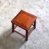 Banqueta quadrada pequena madeira maciça tábua única banqueta para trocar sapatos mesa de centro banqueta baixa jacarandá novo estilo chinês banqueta de madeira usar sala de estar construir De Lei De Zhu