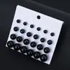 Estilo Popular Transfronterizo Europeo y Americano Pendientes Geométricos de Moda Set de Tarjeta Juego de Pendientes de Perla Sintética de Viaje Set de 15 Piezas para Mujer