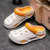 Zapatos Nuevos con Agujeros para Mujer de Suela Gruesa para Jardín de Verano Antideslizantes para Exteriores Pantuflas Zapato Desmontable Zapatos de Playa para Hombre