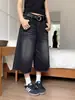 Shorts de Mezclilla Cropped de Pierna Ancha de Tiro Alto para Mujer 2024 Primavera y Verano Nuevo Estilo Lavado Holgado Casual Rectos Ajustados