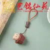 Yiming Xianyuan Creativo Madera Maciza Lindo Cordero Presionable Colgante para Mejores Amigos y Novias, Llavero Mochila Muñeco Colgante