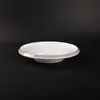Prato Redondo de Melamina Minimalista Nórdico com Borda Cinza-Dourada, Prato Fundo para Massa e Bife, Adequado para Uso Doméstico e em Hotéis, Durável e Inquebrável