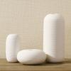 Vaso de cerâmica branca decoração moderna minimalista sala de estar arranjo de flores secas mesa de café criativa decoração de mesa de jantar