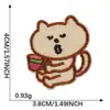 Etiqueta Bordada por Computadora Mini Pegatina Bordada Parche Pequeño Lindo Pegatina Parche Decoración de Bolsa DIY Pegatina de Tela de Animales de Dibujos Animados