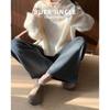 Zapatos de Mujer Grape Mom de Huizhou Piel Genuina Suela Gruesa Forrados de Felpa Estilo Birkenstock Pantuflas Cerradas para Exteriores de Otoño e Invierno para Mujer