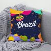 Funda de almohada de Carnaval de Brasil, nueva máscara de fiesta transfronteriza, decoración navideña para el hogar, almohada para sofá de sala de estar