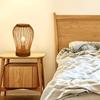 Lámpara de Mesa Japonesa Tatami para Dormitorio Bambú Estilo Escandinavo Madera Zen Madera Maciza Lámpara de Mesita de Noche B&B Lámpara LED