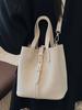 Bolso Satchel Sencillo de Nicho Bolsa Cesta de Verduras para Mujer 2025 Otoño Nuevo de Gran Capacidad para Viajar en Transporte Público Bolso Cubo de Hombro Único Cruzado