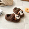 Estilo Coreano Infantil Fofo Desenho Animado Roupa Externa Sapatos de Algodão Sapatos Peludos Forrados com Fleece para Meninas Sapatos Versáteis Quentes Estilo Retrô para Meninos Sapatos Birkenstock
