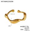 Pulsera Xinyixin de Venta Caliente Transfronteriza Estilo Simple Europeo y Americano Diseño Nicho Anillo de Esmalte Curvado Anillo de Dedo para Mujer Anillo de Comida