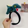 TikTok Popular de Internet Divertida Diadema de Cabeza de Dinosaurio Femenina Niña Linda Vendiendo Diadema de Tiranosaurio Rex Linda Tocado para Lavarse la Cara Tarjeta para el Cabello Tocado
