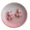 Oso de peluche clásico de color marrón arroz rojo de moda accesorios de resina funda para teléfono móvil accesorios para el cabello accesorios de bricolaje ventas directas de fábrica