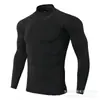 Amazon Venta Caliente Transfronteriza Ajuste Delgado Manga Larga Rayas Fitness Entrenamiento Versátil Hombres Secado Rápido Ropa Estilo Otoño/Invierno