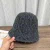 Sombrero de Pescador Tejido Coreano Dulce con Patrón de Diamantes 2026 Nuevo al por Mayor para Mujer, Cálido para Otoño e Invierno, Sombrero Cubo Perezoso de Moda