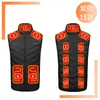 Chaleco Calentador Inteligente de Doble Control de Invierno Transfronterizo Más Vendido Chaleco Calentador Eléctrico USB Calefacción de Quince Zonas Fabricante