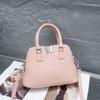 Bolso de Hombro para Mujer de Piel de Vaca Capa Superior Togo Gran Capacidad Concha Portátil a la Moda Combinable Simple Cierre de Cremallera Bolso Tote de Cuero Genuino