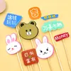 Decoraciones para pastel de cumpleaños de niños de moda roja te desean un feliz cumpleaños tarjeta de oso adorno para hornear