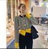 ¡Moda de Hong Kong y Americana/Compra 2 y llévate 1 gratis! Cárdigan de punto a cuadros dehoundstooth para mujer, top de bloques de color, nuevo para la primavera de 2026