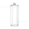 [Tienda de fábrica] Caja de almacenamiento de hisopos de algodón acrílica apilable portátil transparente para el hogar, contenedor cosmético cuadrado