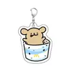 Novo Chaveiro de Cachorro da Sorte Pingente de Acrílico Ornamento de Bolsa Cartoon Emoji para Estudantes Estilo 2D